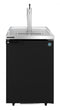Refrigerator, Single Section, Black Vinyl Back Bar Direct Draw, Solid Door