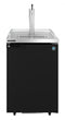 Refrigerator, Single Section, Black Vinyl Back Bar Direct Draw, Solid Door