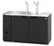 Refrigerator, Two Section, Black Vinyl Back Bar Direct Draw, Solid Doors