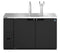 Refrigerator, Two Section, Black Vinyl Back Bar Direct Draw, Solid Doors