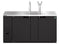 Refrigerator, Two Section, Black Vinyl Back Bar Direct Draw, Solid Doors