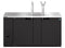 Refrigerator, Two Section, Black Vinyl Back Bar Direct Draw, Solid Doors