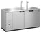 Refrigerator, Two Section, Stainless Steel Back Bar Direct Draw, Solid Doors