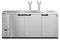 Refrigerator, Three Section, Stainless Steel Back Bar Direct Draw, Solid Doors