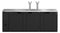 Refrigerator, Three Section, Black Vinyl Back Bar Direct Draw, Solid Doors