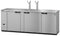 Refrigerator, Three Section, Stainless Steel Back Bar Direct Draw, Solid Doors