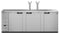 Refrigerator, Three Section, Stainless Steel Back Bar Direct Draw, Solid Doors