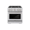 30 in. 4.2 cu. ft. Select Dual Fuel Range with 4 Burner Gas Cooktop and Electric Convection Oven