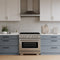 36 in. 5.2 cu. ft. Select Dual Fuel Range with 6 Burner Gas Cooktop and Electric Convection Oven