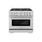 36 in. 5.2 cu. ft. Select Dual Fuel Range with 6 Burner Gas Cooktop and Electric Convection Oven