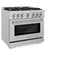 36 in. 5.2 cu. ft. Select Dual Fuel Range with 6 Burner Gas Cooktop and Electric Convection Oven