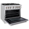 36 in. 5.2 cu. ft. Select Dual Fuel Range with 6 Burner Gas Cooktop and Electric Convection Oven