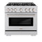 36 in. 5.2 cu. ft. Select Dual Fuel Range with 6 Burner Gas Cooktop and Electric Convection Oven