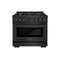 36 in. 5.2 cu. ft. Select Dual Fuel Range with 6 Burner Gas Cooktop and Electric Convection Oven