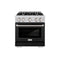 30 in. 4.2 cu. ft. Select Dual Fuel Range with 4 Burner Gas Cooktop and Electric Convection Oven