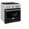 30 in. 4.2 cu. ft. Select Dual Fuel Range with 4 Burner Gas Cooktop and Electric Convection Oven