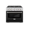 36 in. 5.2 cu. ft. Select Dual Fuel Range with 6 Burner Gas Cooktop and Electric Convection Oven