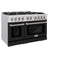 48 in. 6.7 cu. ft. Select Double Oven Dual Fuel Range with 8 Burner Gas Cooktop