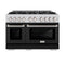 48 in. 6.7 cu. ft. Select Double Oven Dual Fuel Range with 8 Burner Gas Cooktop