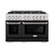 48 in. 6.7 cu. ft. Select Double Oven Dual Fuel Range with 8 Burner Gas Cooktop