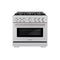 36 in. 5.2 cu. ft. Select Dual Fuel Range with Gas Cooktop and Electric Convection Oven