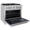 36 in. 5.2 cu. ft. Select Dual Fuel Range with Gas Cooktop and Electric Convection Oven