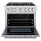 36 in. 5.2 cu. ft. Select Dual Fuel Range with Gas Cooktop and Electric Convection Oven