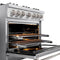 36 in. 5.2 cu. ft. Select Dual Fuel Range with Gas Cooktop and Electric Convection Oven