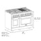 48 in. 6.7 cu. ft. Select Double Oven Dual Fuel Range