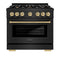Autograph Edition 36 in. 5.2 cu. ft. Select Dual Fuel Range with 6 Burner Gas Cooktop and Electric Convection Oven