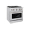 30 in. 4.2 cu. ft. Select Dual Fuel Range with 4 Burner Gas Cooktop and Electric Convection Oven