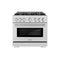 36 in. 5.2 cu. ft. Select Dual Fuel Range with 6 Burner Gas Cooktop and Electric Convection Oven
