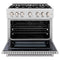36 in. 5.2 cu. ft. Select Dual Fuel Range with 6 Burner Gas Cooktop and Electric Convection Oven