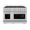 48 in. 6.7 cu. ft. Select Double Oven Dual Fuel Range with 8 Burner Gas Cooktop