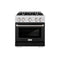 30 in. 4.2 cu. ft. Select Dual Fuel Range with 4 Burner Gas Cooktop and Electric Convection Oven