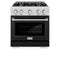 30 in. 4.2 cu. ft. Select Dual Fuel Range with 4 Burner Gas Cooktop and Electric Convection Oven