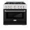 36 in. 5.2 cu. ft. Select Dual Fuel Range with 6 Burner Gas Cooktop and Electric Convection Oven