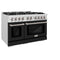 48 in. 6.7 cu. ft. Select Double Oven Dual Fuel Range with 8 Burner Gas Cooktop