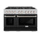 48 in. 6.7 cu. ft. Select Double Oven Dual Fuel Range with 8 Burner Gas Cooktop