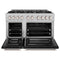 48 in. 6.7 cu. ft. Select Double Oven Dual Fuel Range with 8 Burner Gas Cooktop