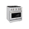 30 in. 4.2 cu. ft. Select Dual Fuel Range with Gas Cooktop and Electric Convection Oven
