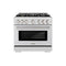 36 in. 5.2 cu. ft. Select Dual Fuel Range with Gas Cooktop and Electric Convection Oven