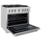 36 in. 5.2 cu. ft. Select Dual Fuel Range with Gas Cooktop and Electric Convection Oven