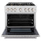 36 in. 5.2 cu. ft. Select Dual Fuel Range with Gas Cooktop and Electric Convection Oven
