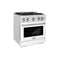 30 in. 4.2 cu. ft. Select Dual Fuel Range with 4 Burner Gas Cooktop and Electric Convection Oven
