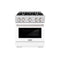 30 in. 4.2 cu. ft. Select Dual Fuel Range with 4 Burner Gas Cooktop and Electric Convection Oven