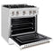 30 in. 4.2 cu. ft. Select Dual Fuel Range with 4 Burner Gas Cooktop and Electric Convection Oven