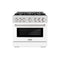 36 in. 5.2 cu. ft. Select Dual Fuel Range with 6 Burner Gas Cooktop and Electric Convection Oven