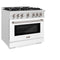 36 in. 5.2 cu. ft. Select Dual Fuel Range with 6 Burner Gas Cooktop and Electric Convection Oven