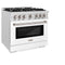 36 in. 5.2 cu. ft. Select Dual Fuel Range with 6 Burner Gas Cooktop and Electric Convection Oven